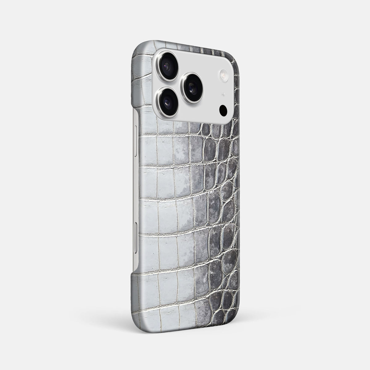 Slim Case For iPhone 18 Pro Max In Himalayan Crocodile -2 | Silver