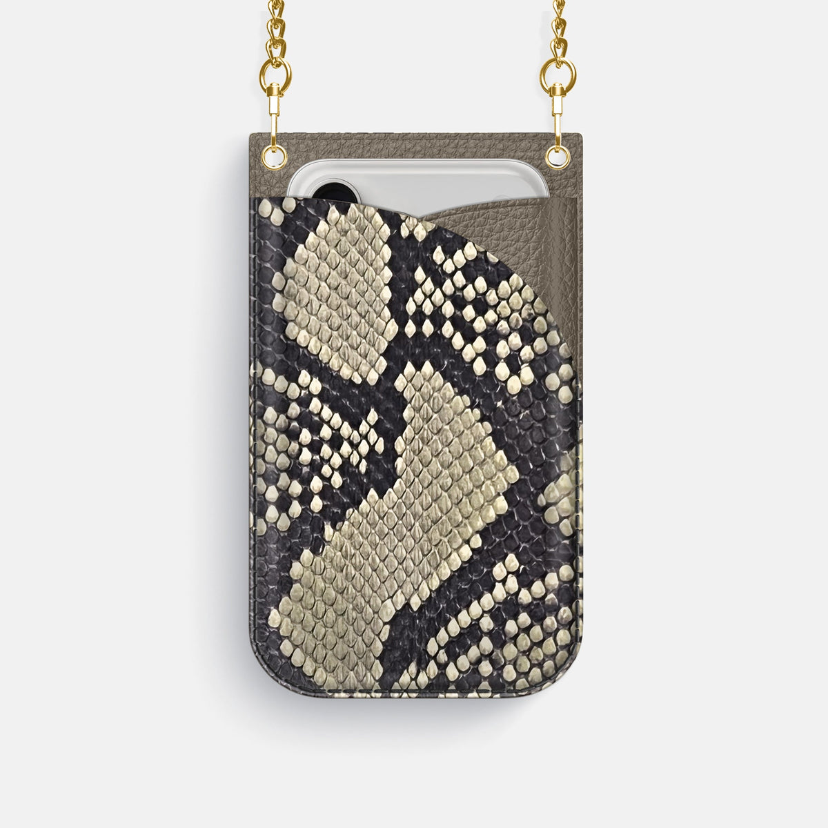 Crossbody Bag For iPhone 18 Pro In Deluxe Python -1 | Savannah-Gold