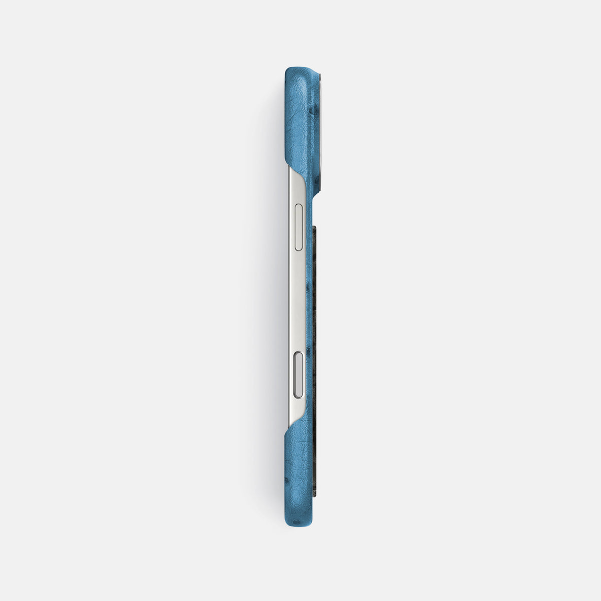 Classic Case With Carbon Dragon For iPhone 17 Pro Max In Ostrich -3 | Blue-Jeans-Steel