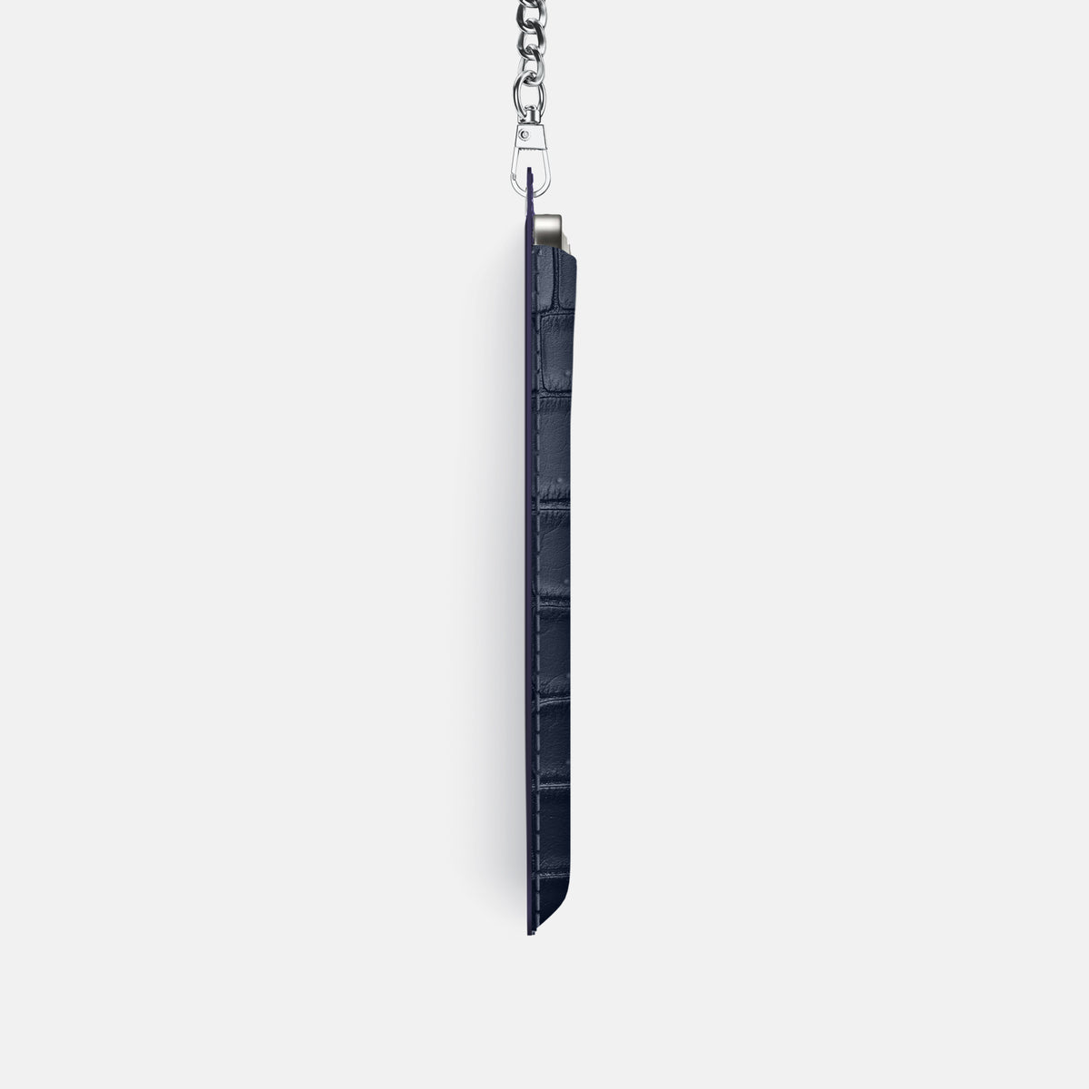 Crossbody Bag For iPhone 17 Pro In Porosus Crocodile -4 | Deep-Blue-Sea-Steel