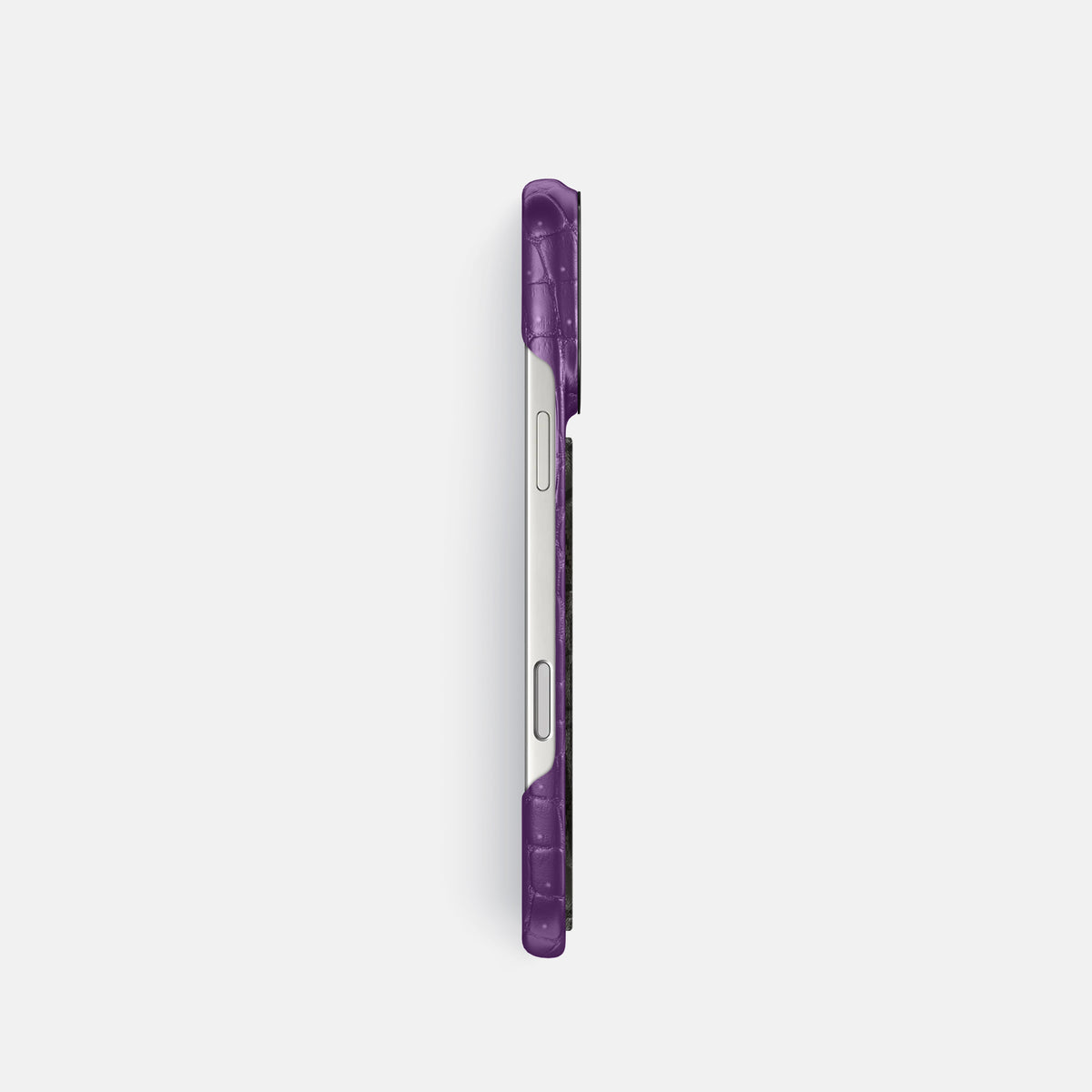 Classic Case With Carbon Dragon For iPhone 17 Pro In Porosus Crocodile -3 | Purple-Black