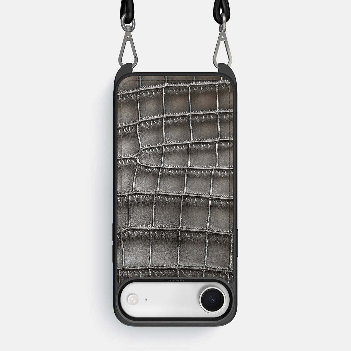 Crossbody Sport Case For iPhone 17 Air In Patina Alligator -1 | Grey