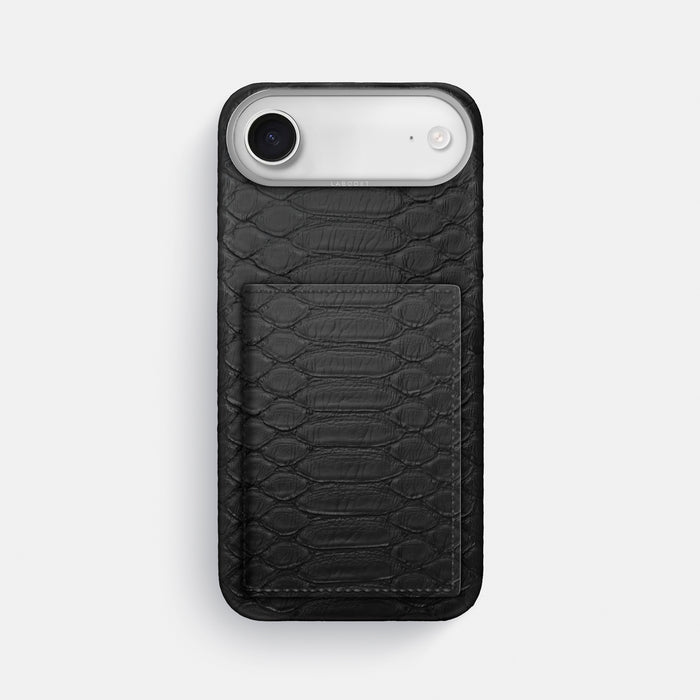 Bi-Fold Case For iPhone 17 Air In Python -1 | Black-Steel