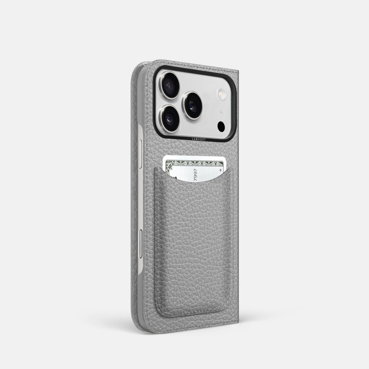 Folio Case with Card For iPhone 18 Pro In Calf -1 | Nuage-Black