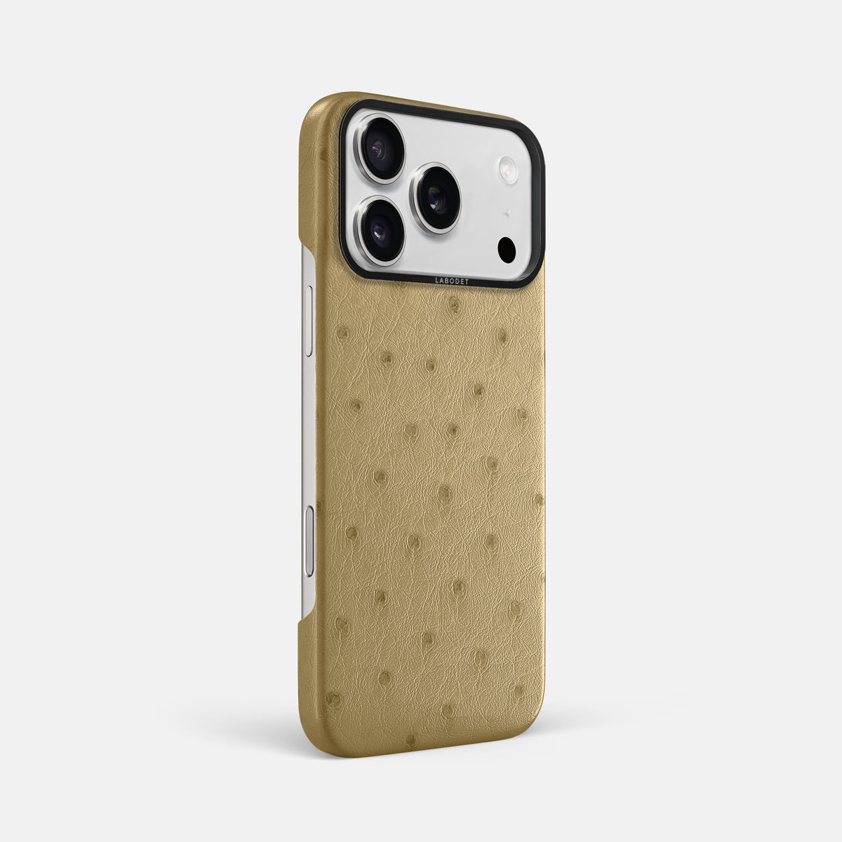 Classic Case For iPhone 17 Pro Max In Ostrich -2 | Desert-Sand-Black