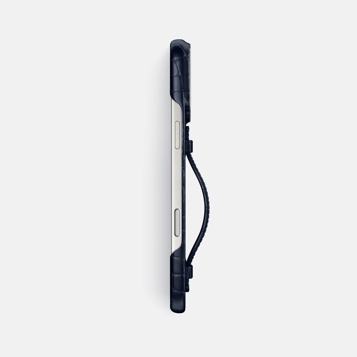 Center Handle For iPhone 18 Pro Max In Alligator -3 | Navy-Blue-Steel