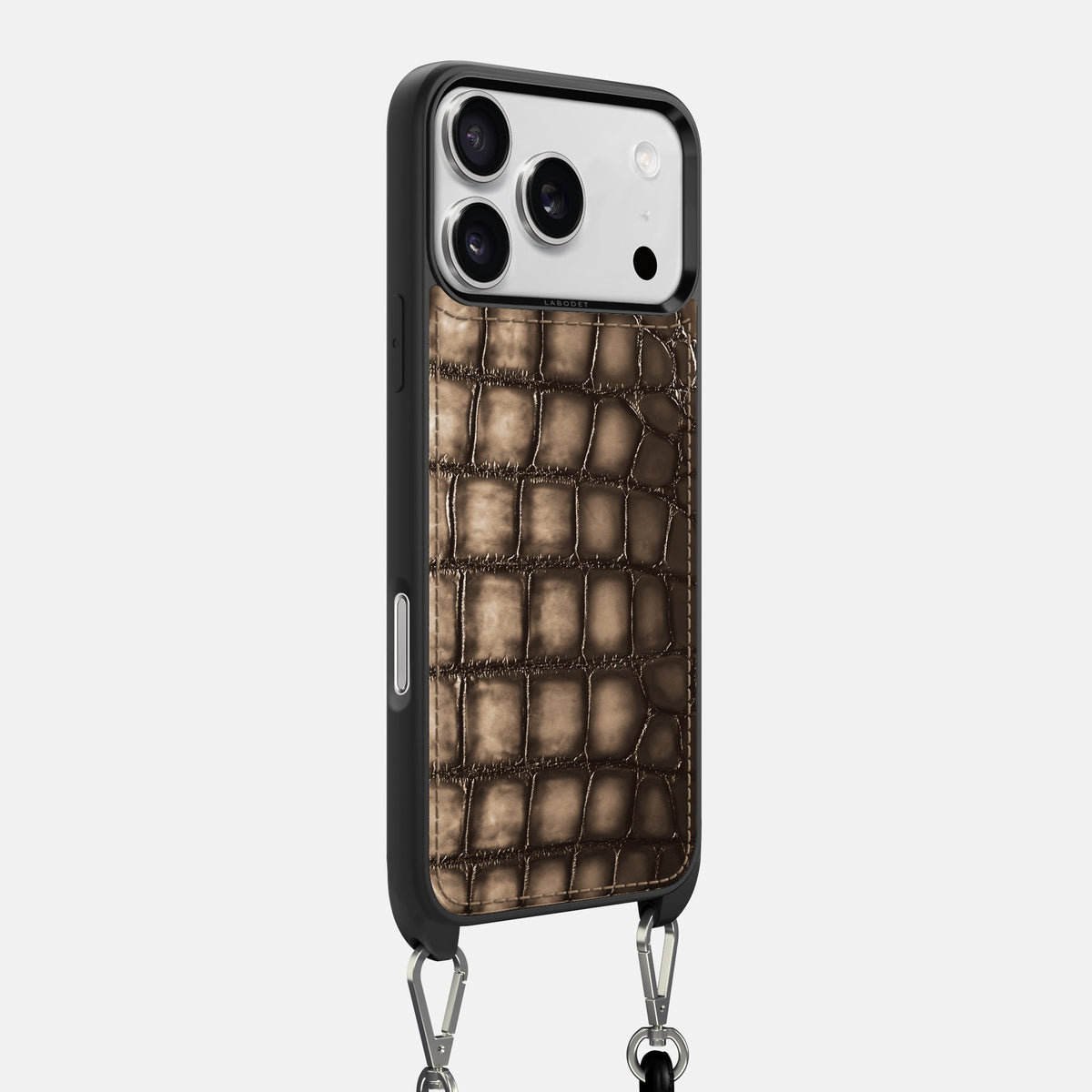 Crossbody Sport Case For iPhone 18 Pro Max In Patina Alligator -2 | Etoupe