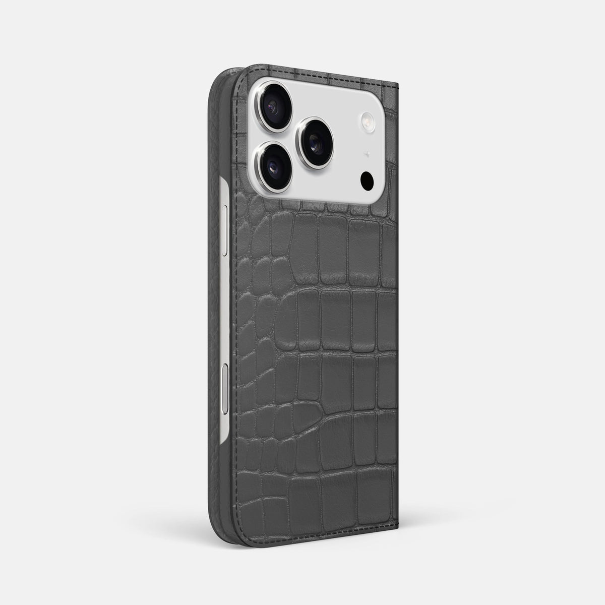 Folio Slim Case For iPhone 18 Pro Max In Alligator -1 | Grey