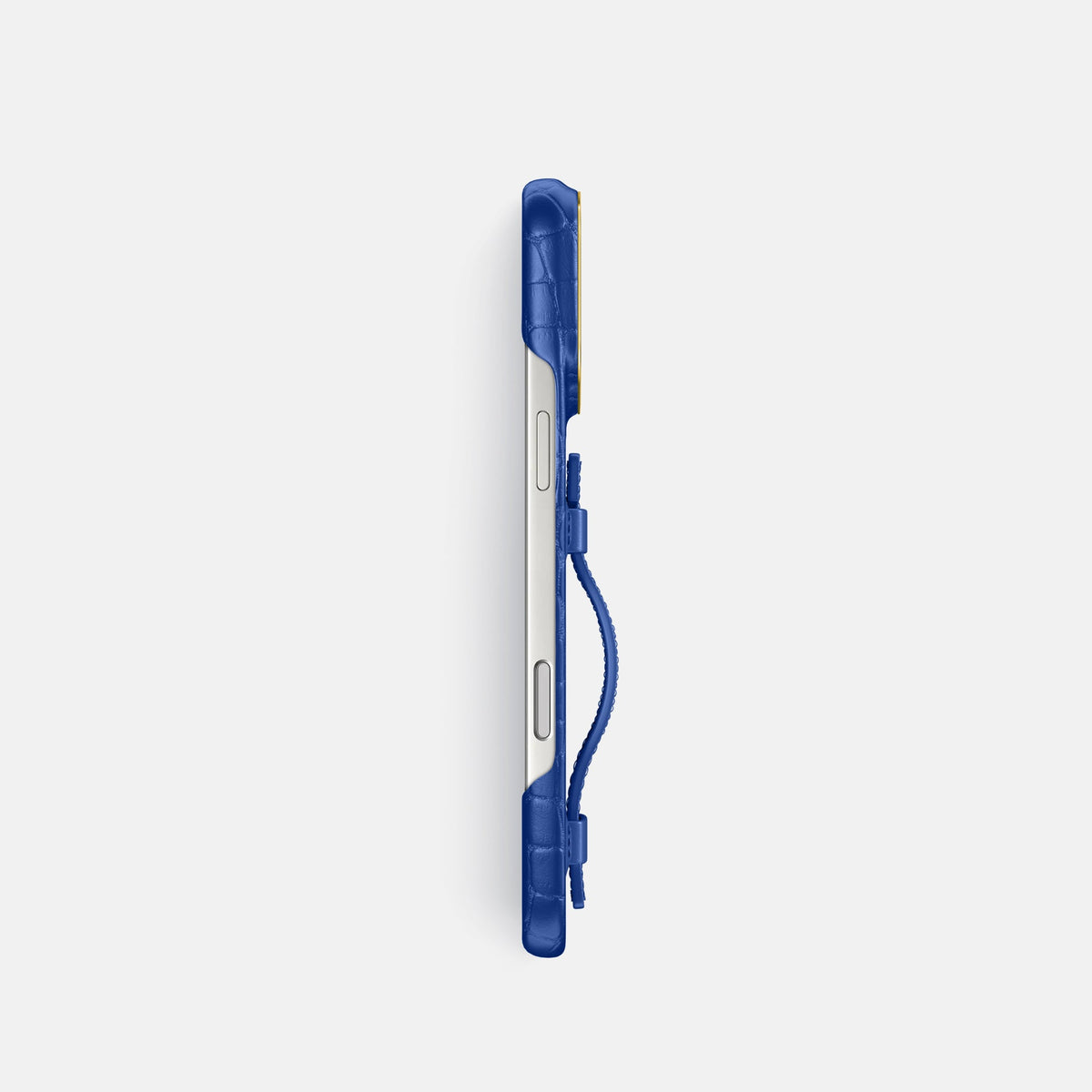 Handle Case For iPhone 18 Pro In Alligator -3 | Royal-Blue-Gold