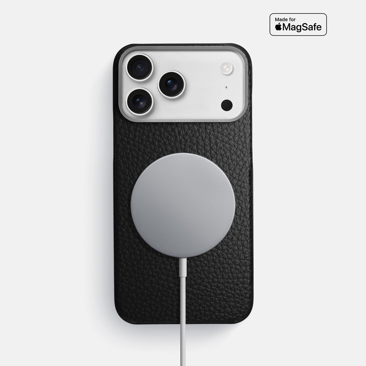 Classic Case For iPhone 18 Pro Max In Calf -5 | Black-Steel