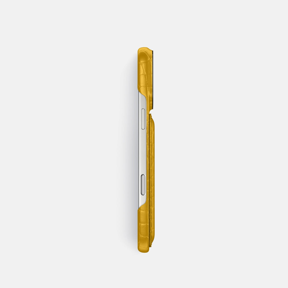 Double Card Case For iPhone 18 Pro In Alligator -3 | Yellow-Black