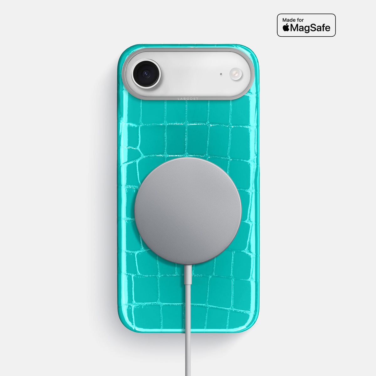 Classic Case For iPhone 17 Air In Shiny Alligator -5 | Mint-Steel