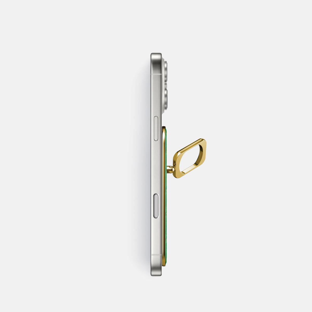 MagSafe Ring For iPhone 17 Pro In Porosus Crocodile -3 | Cactus-Green-Gold