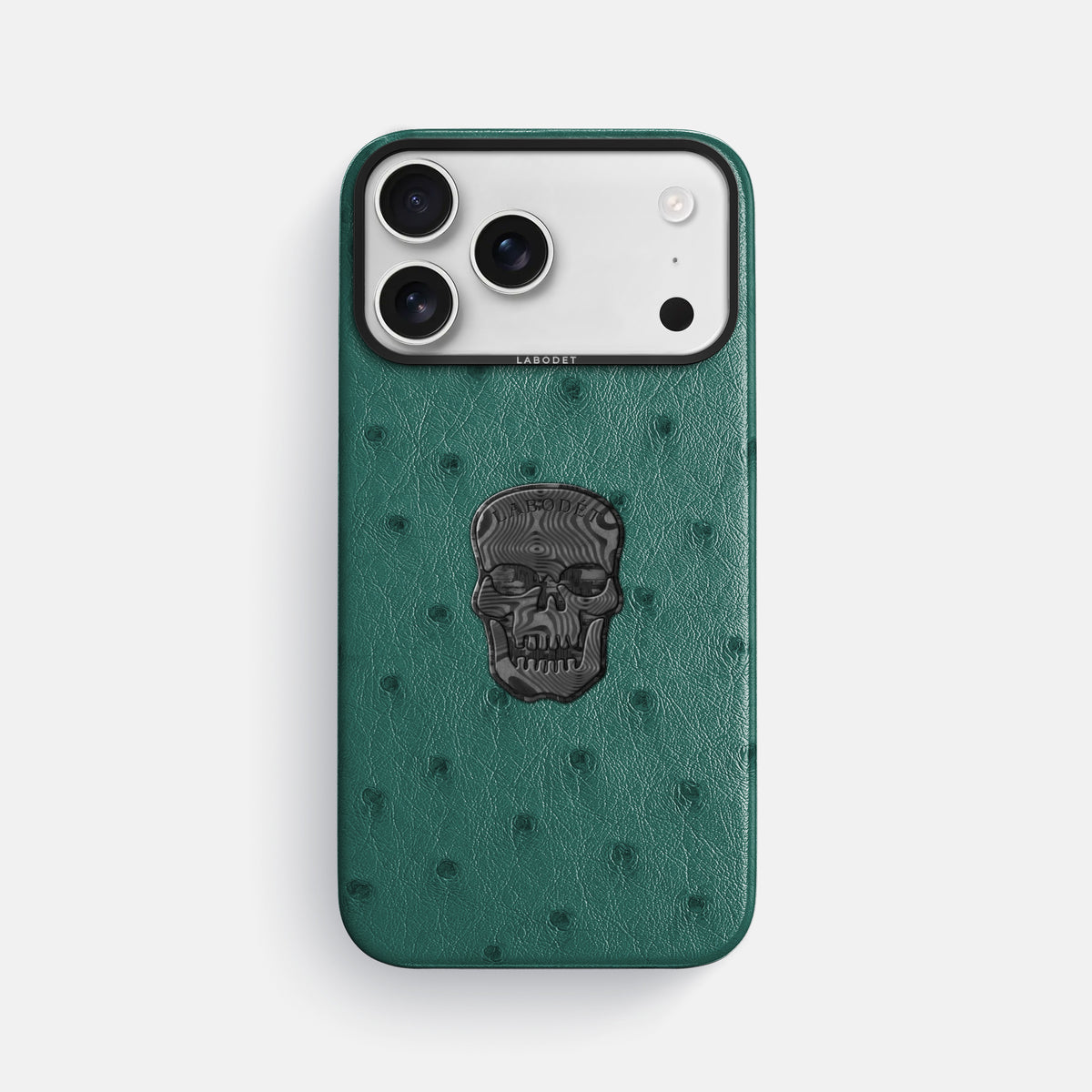 Classic Case With Carbon Skull For iPhone 17 Pro Max In Ostrich -1 | Forest-Green-Black