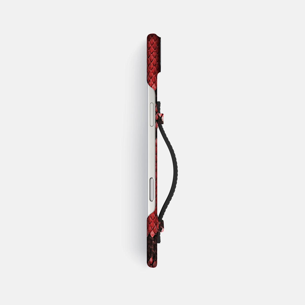 Center Handle For iPhone 17 Air In Deluxe Python -2 | Red-Black