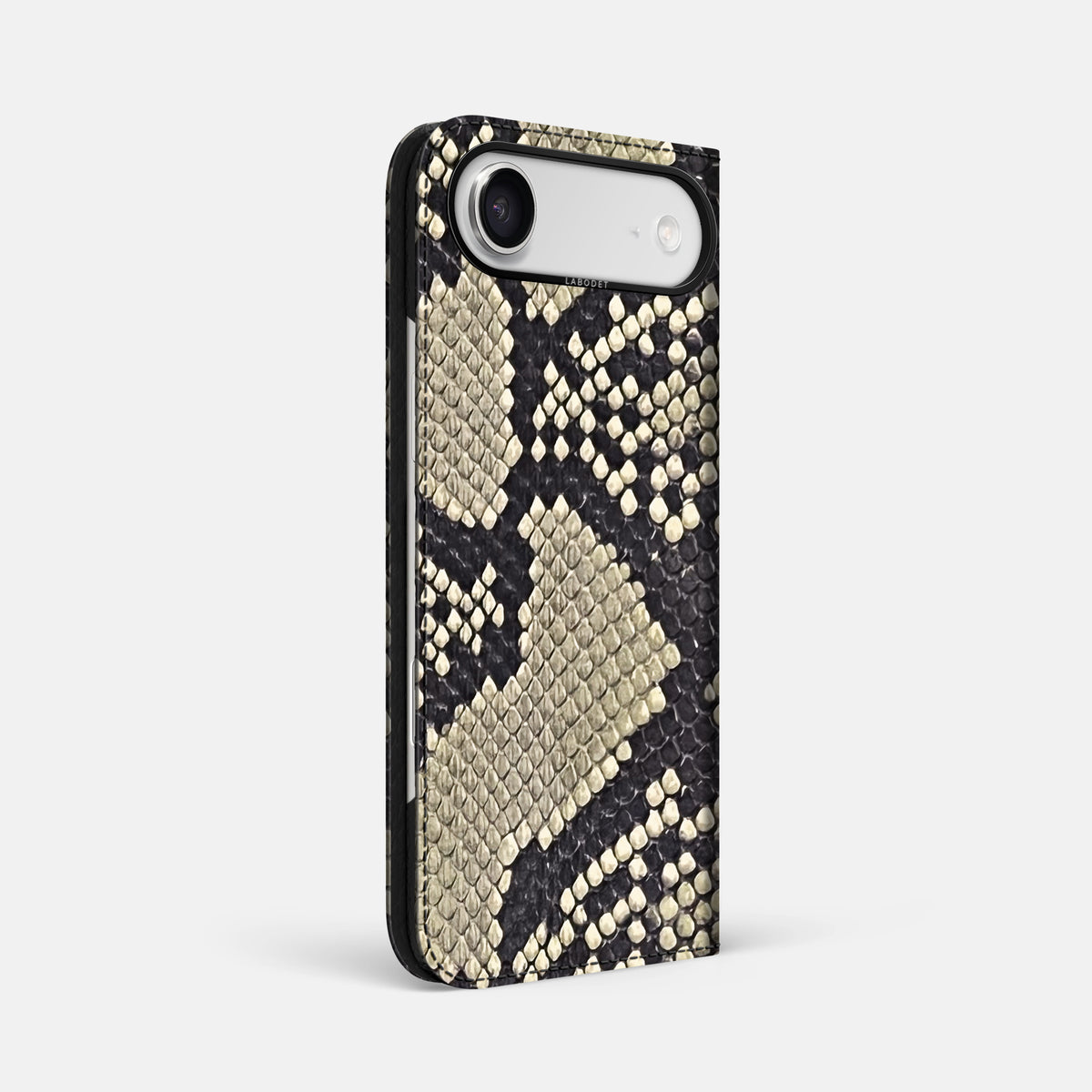 Folio Case For iPhone 17 Air In Deluxe Python -1 | Savannah-Black
