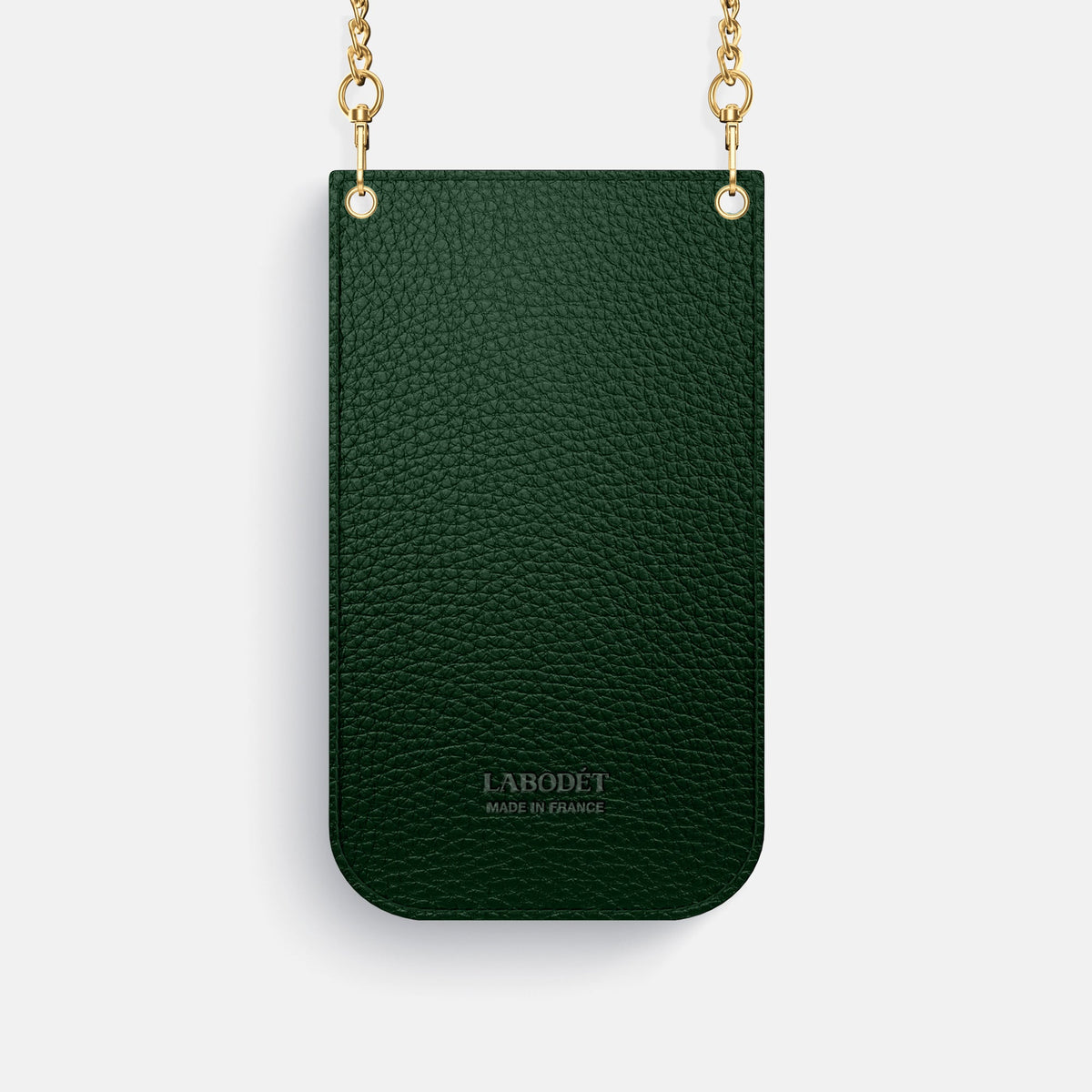 Crossbody Bag For iPhone 18 Pro In Calf -3 | Dark-Green-Gold