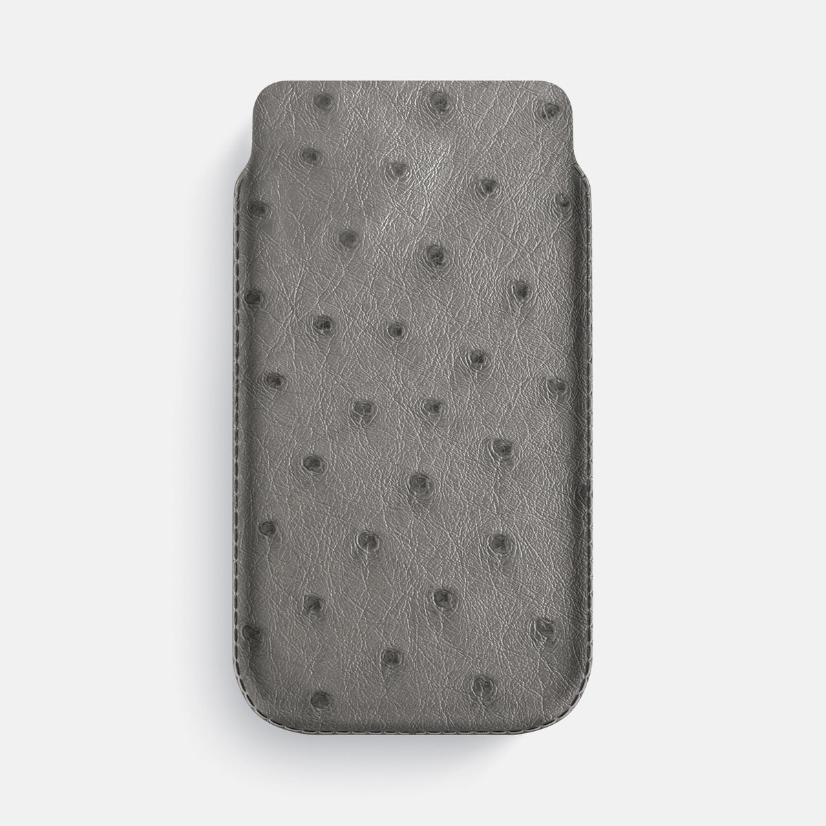 Pouch Case For iPhone 18 Pro Max In Ostrich -1 | Grey