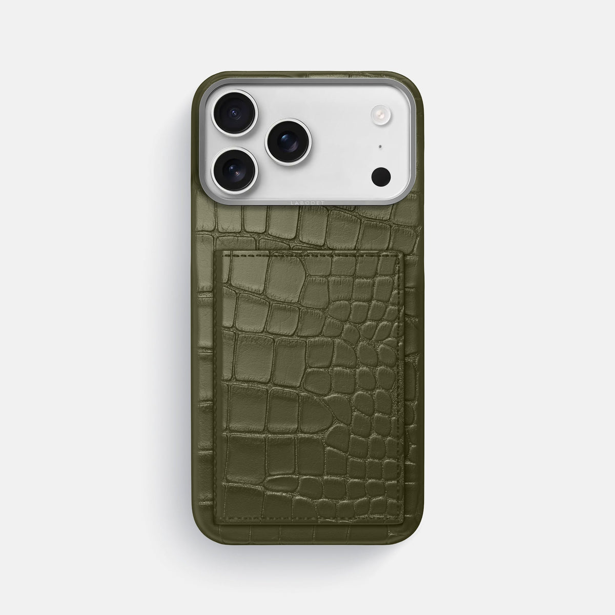 Bi-Fold Case For iPhone 18 Pro Max In Alligator -1 | Kaki-Green-Steel