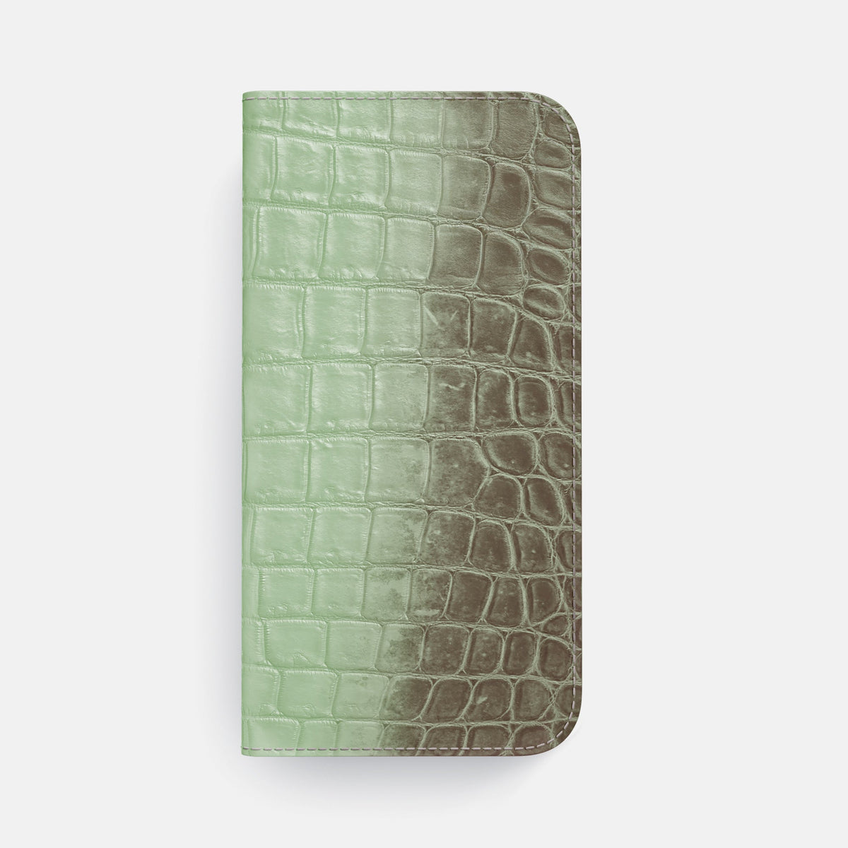 Folio Case For iPhone 18 Pro Max In Himalayan Crocodile -4 | Pistachio-Gold