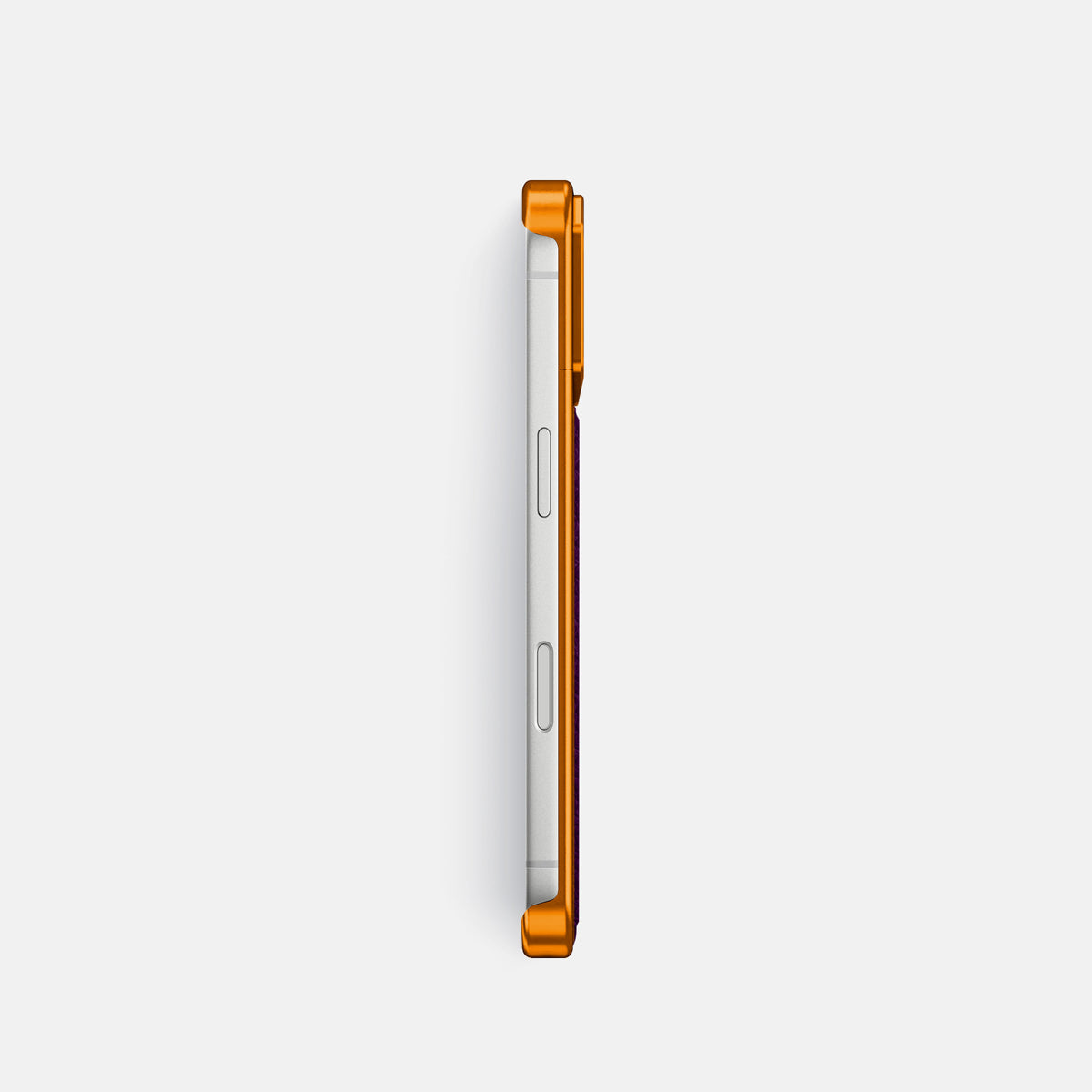 Metal Case For iPhone 17 Pro In Calf -3 | Violet-Orange