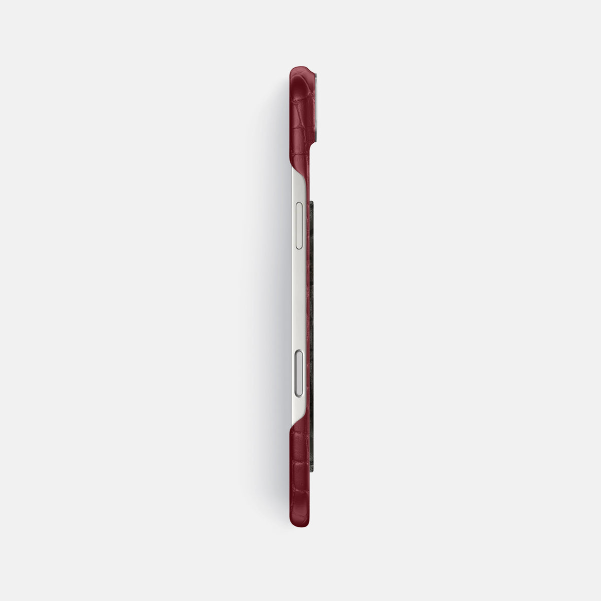 Classic Case With Carbon Dragon For iPhone 17 Air In Alligator -3 | Burgundy-Steel