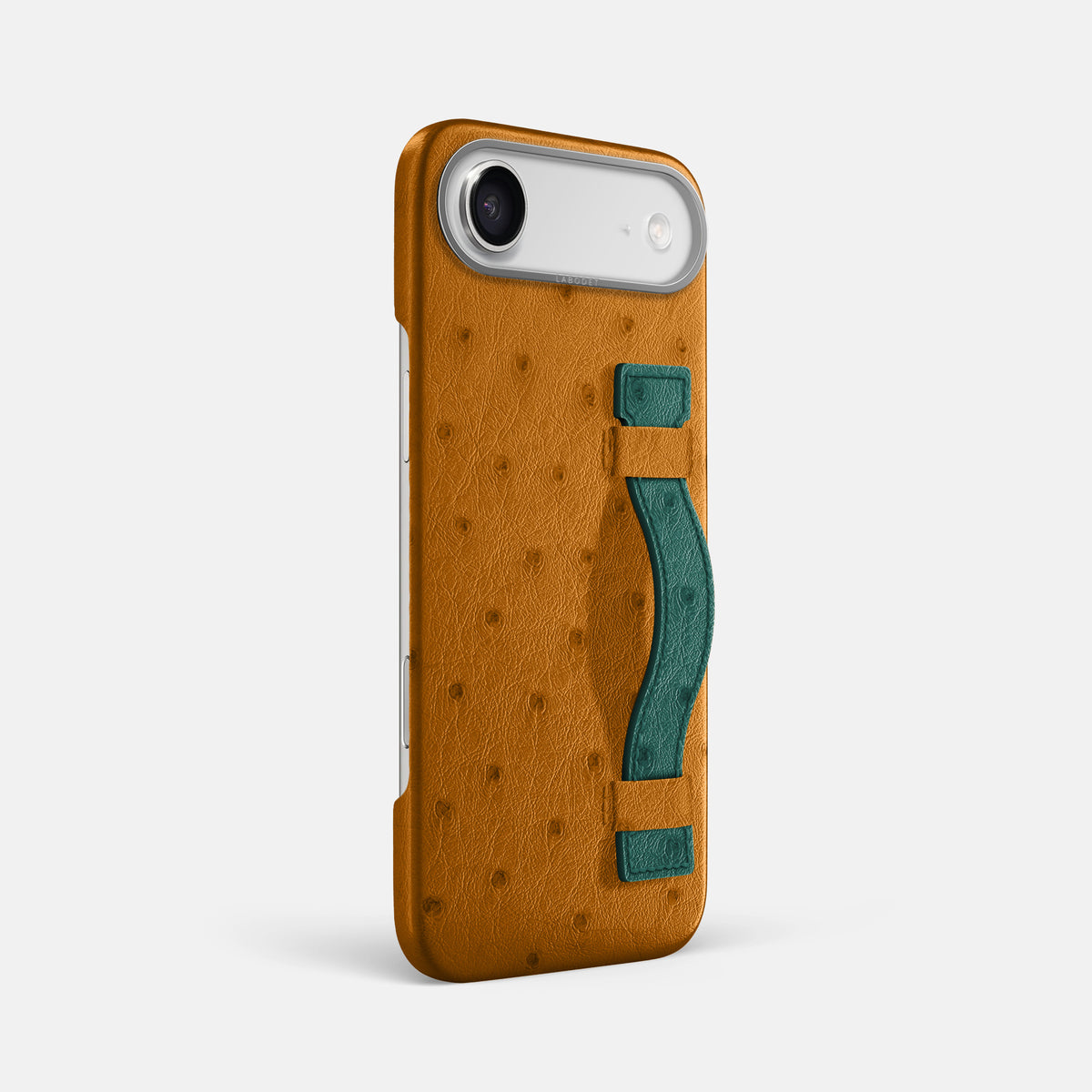 Handle Case Coloré For iPhone 17 Air In Ostrich -2 | Chestnut-Steel