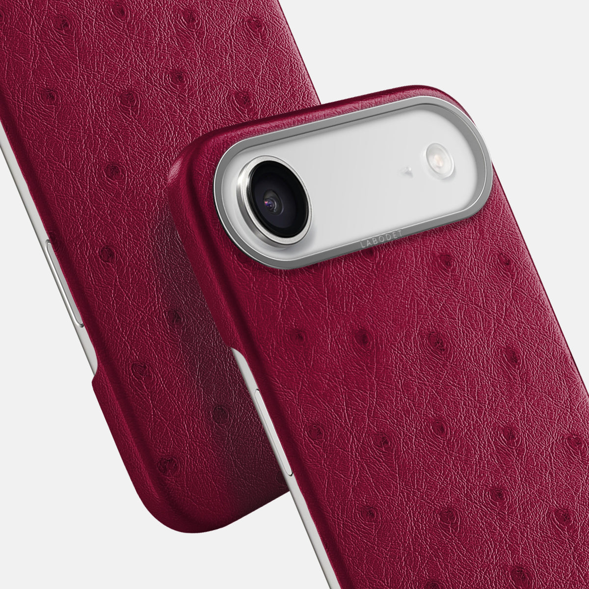 Classic Case For iPhone 17 Air In Ostrich -6 | Bordeaux-Steel