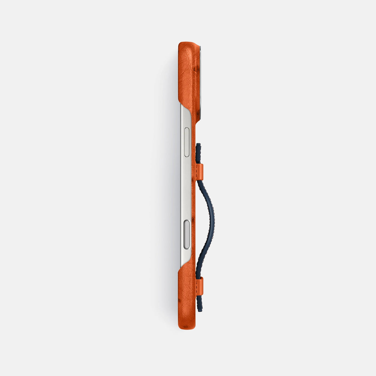 Handle Case Coloré For iPhone 18 Pro Max In Ostrich -3 | Orange-Steel