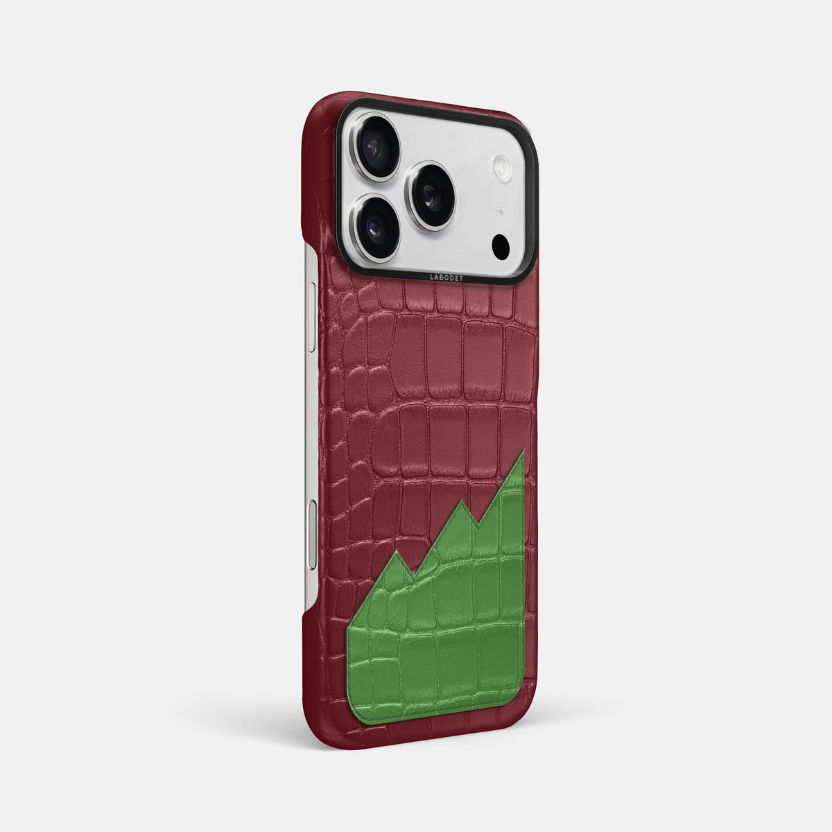 Classic Case With UpOnly For iPhone 18 Pro Max In Alligator -2 | Burgundy-Black