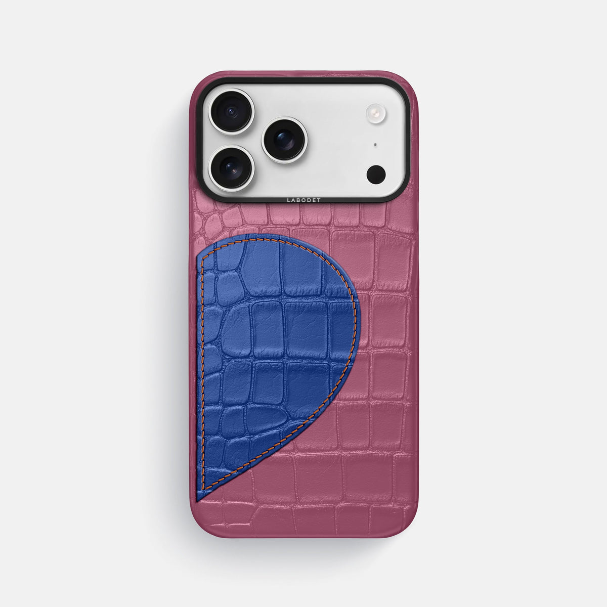 Classic Case With Half Heart - Right For iPhone 18 Pro Max In Alligator -1 | Pink-Lagoon-Black