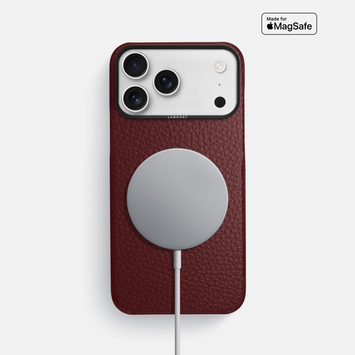 Classic Case For iPhone 18 Pro Max In Calf -5 | Bordeaux-Black