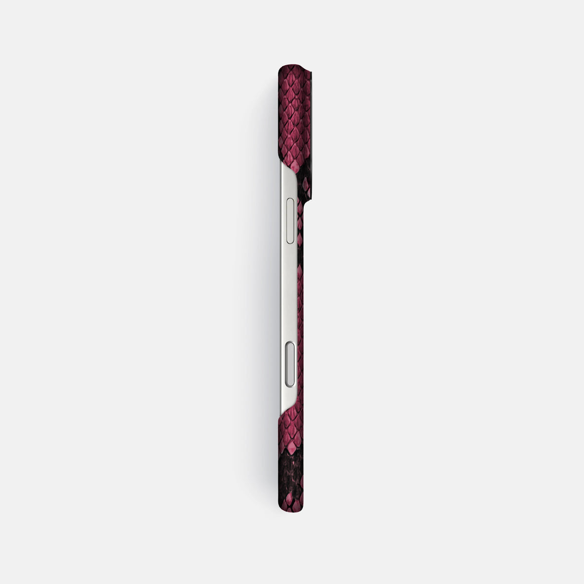 Classic Case For iPhone 17 Pro Max In Deluxe Python -3 | Burgundy-Black