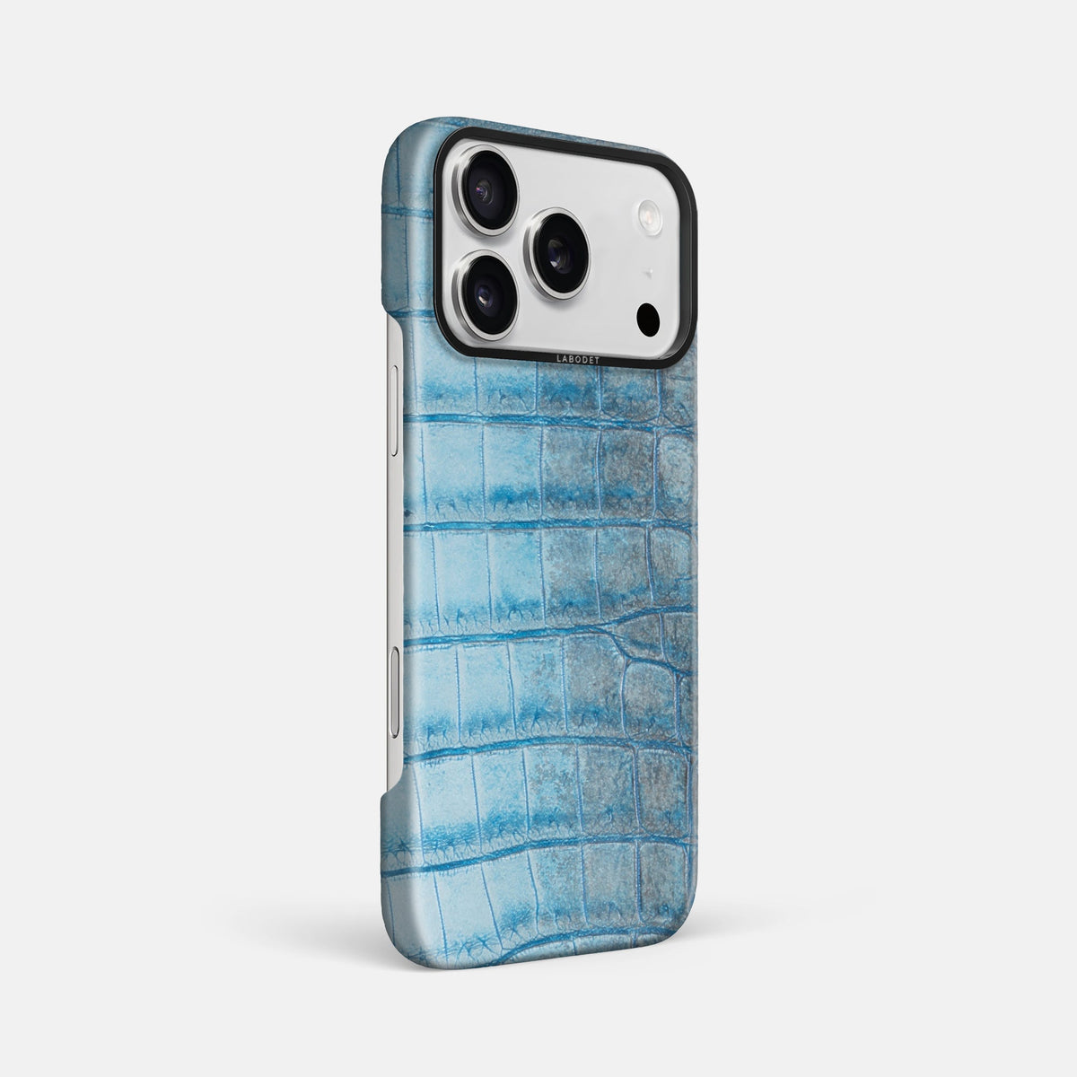 Classic Case For iPhone 18 Pro Max In Himalayan Crocodile -2 | Ice-Blue-Black