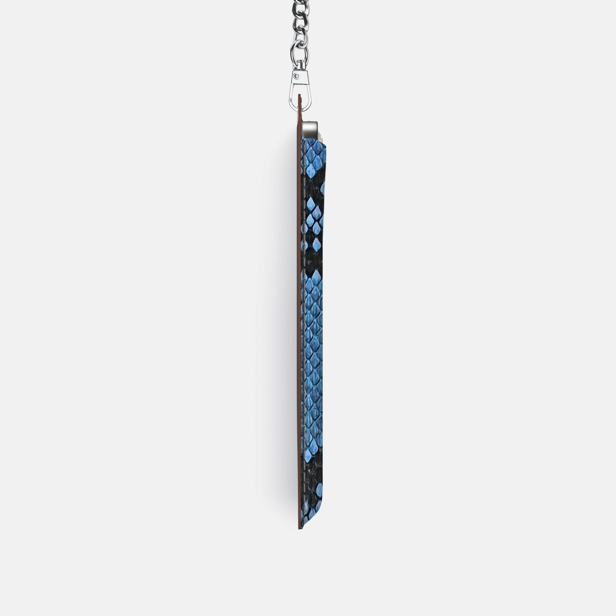 Crossbody Bag For iPhone 18 Pro In Deluxe Python -4 | Blue-Jeans-Steel