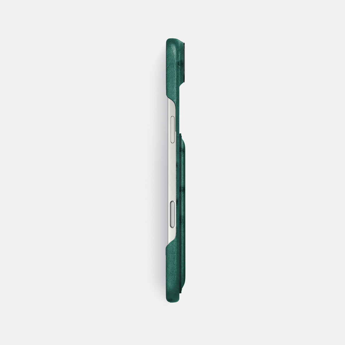 Double Card Case For iPhone 17 Air In Ostrich -3 | Forest-Green-Black
