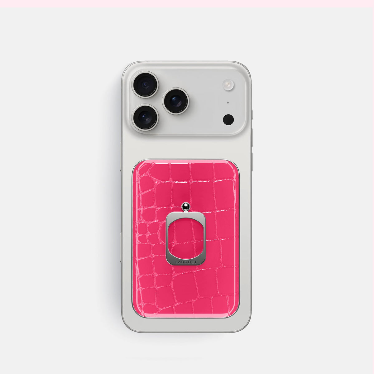 MagSafe Ring For iPhone 18 Pro In Shiny Alligator -2 | Pink-Panther-Steel
