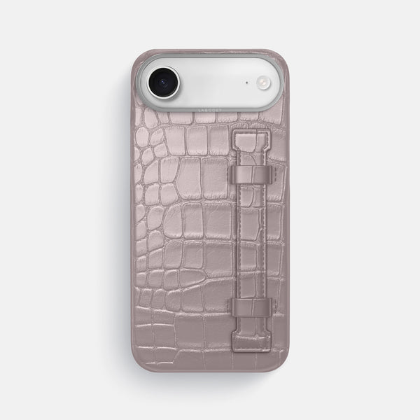 Handle Case For iPhone 17 Air In Metallic Alligator