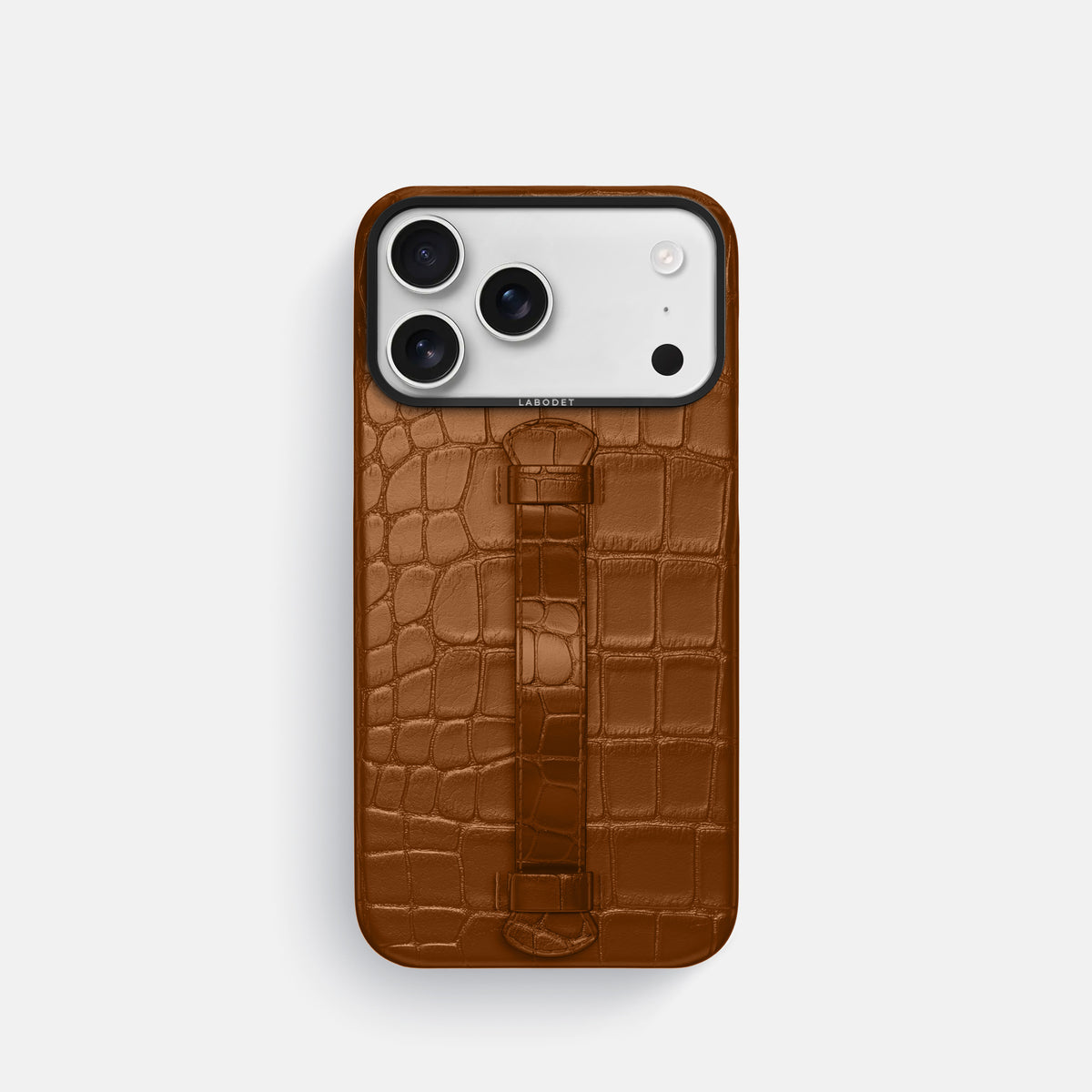 Center Handle For iPhone 17 Pro In Alligator -2 | Honey-Black