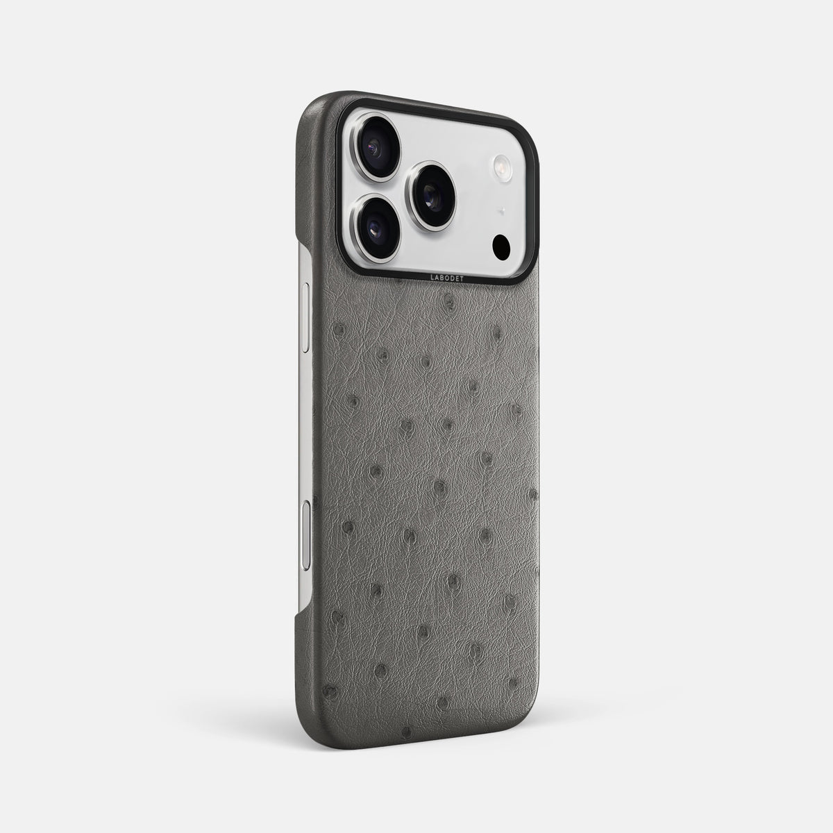 Classic Case For iPhone 17 Pro Max In Ostrich -2 | Grey-Black