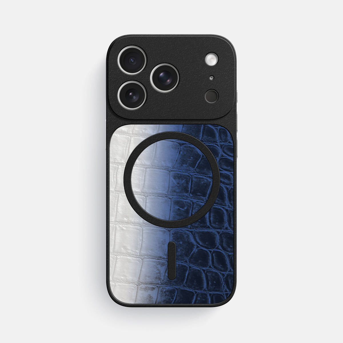 MagSafe Mask For iPhone 17 Pro Max In Himalayan Crocodile -3 | Navy-Blue