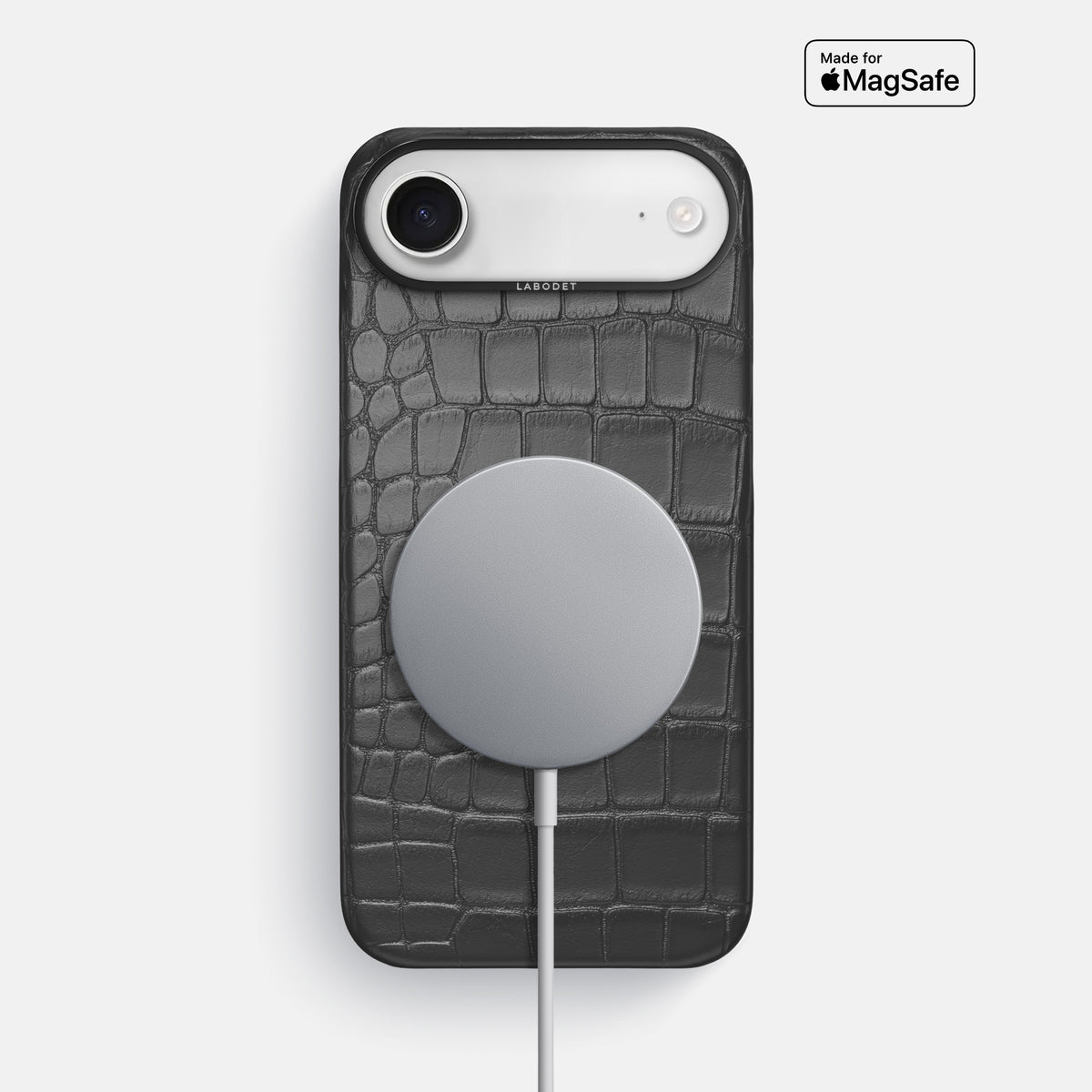 Classic Case For iPhone 17 Air In Alligator -5 | Grey-Black