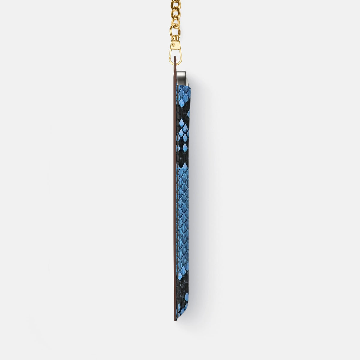Crossbody Bag For iPhone 18 Pro Max In Deluxe Python -4 | Blue-Jeans-Gold
