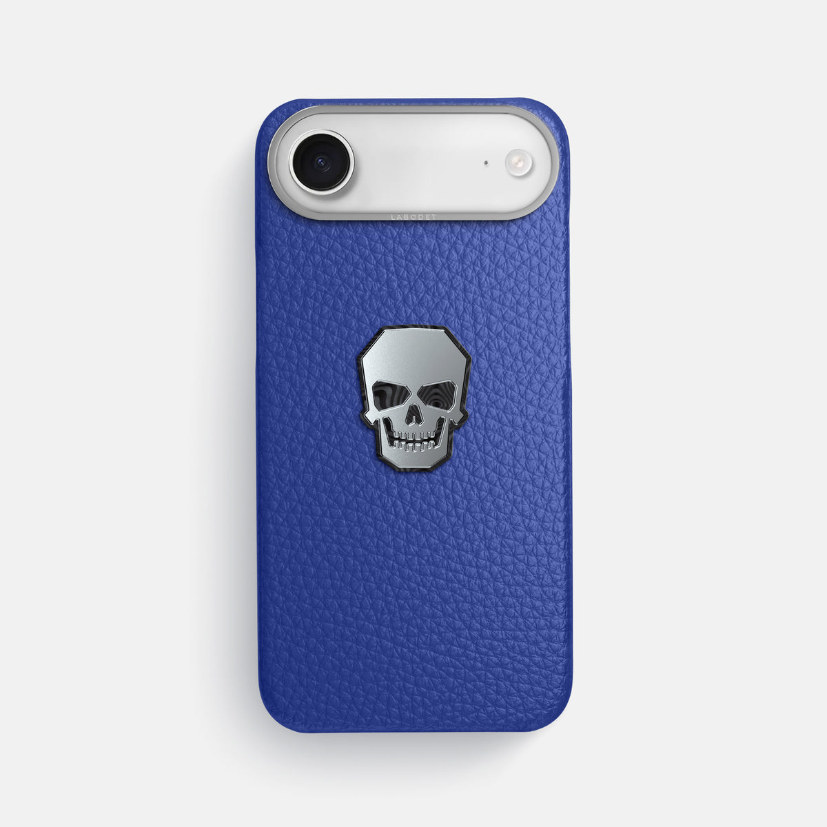 Classic Case With Titanium Skull For iPhone 17 Air In Calf -1 | Royal-Blue-Steel