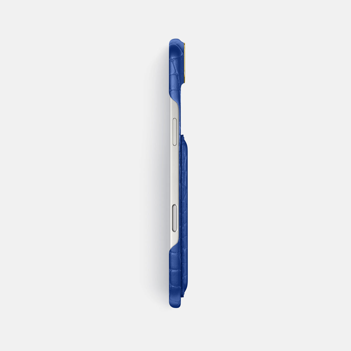 Double Card Case For iPhone 17 Air In Alligator -3 | Royal-Blue-Gold