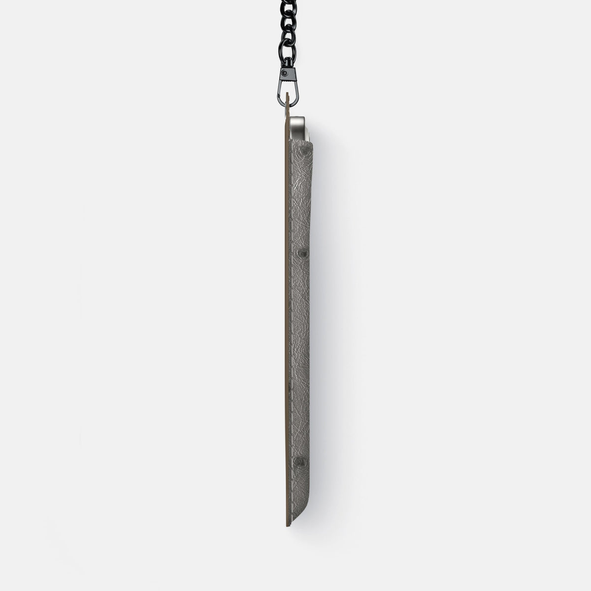 Crossbody Bag For iPhone 18 Pro Max In Ostrich -4 | Grey-Black