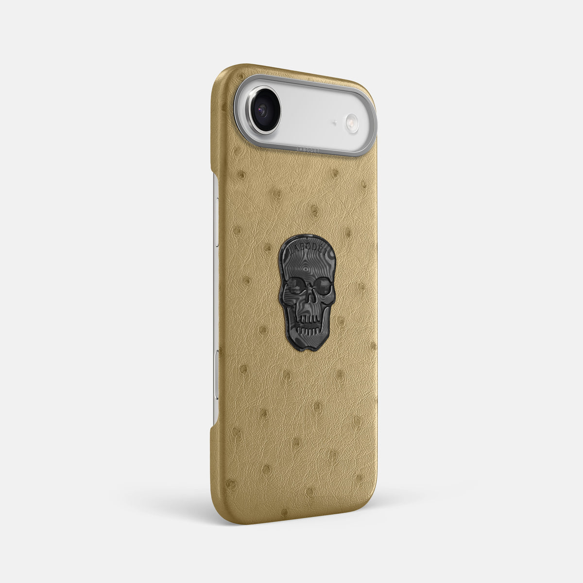 Classic Case With Carbon Skull For iPhone 17 Air In Ostrich -2 | Desert-Sand-Steel