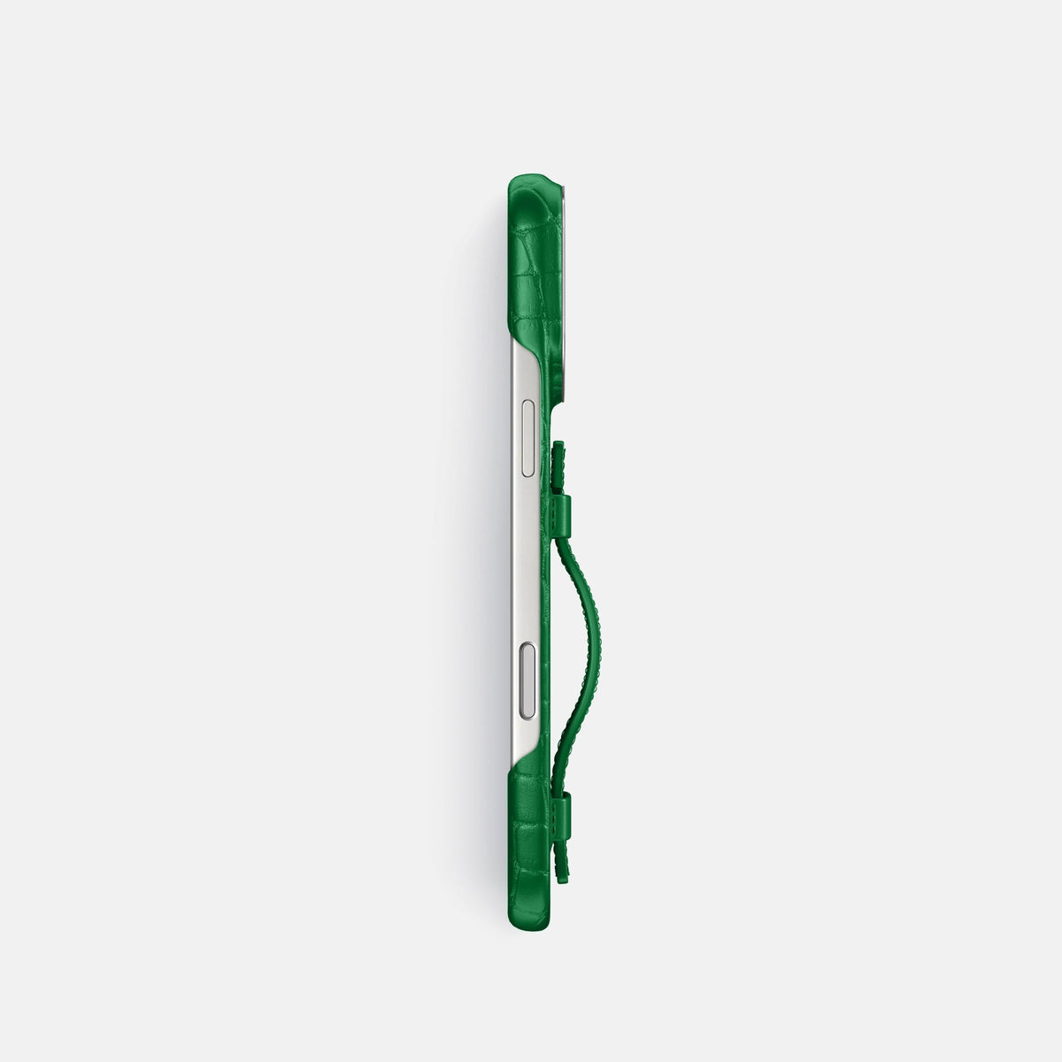 Handle Case For iPhone 18 Pro In Alligator -3 | Forest-Green-Steel