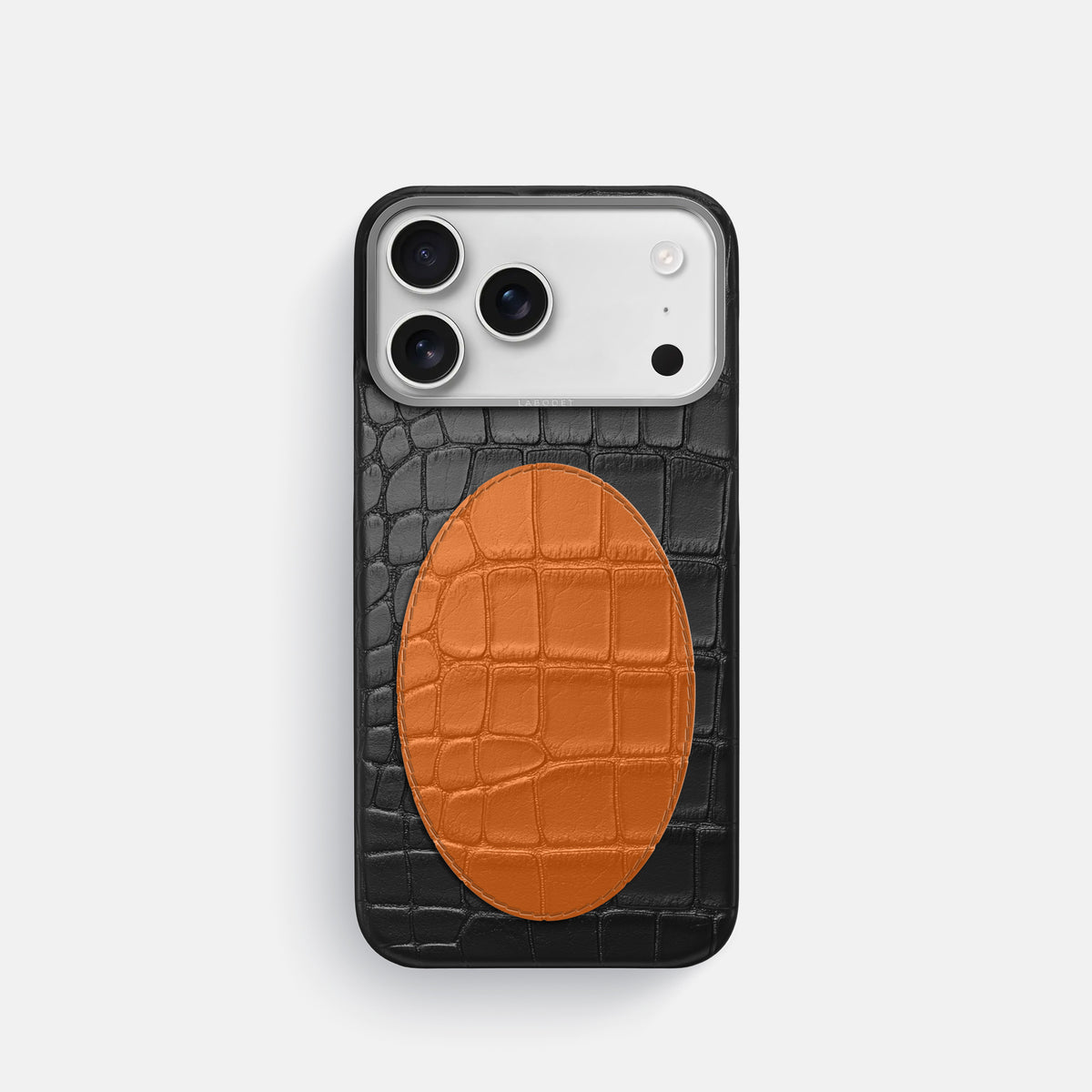 Classic Case With Oval For iPhone 17 Pro In Alligator -1 | Black-Steel