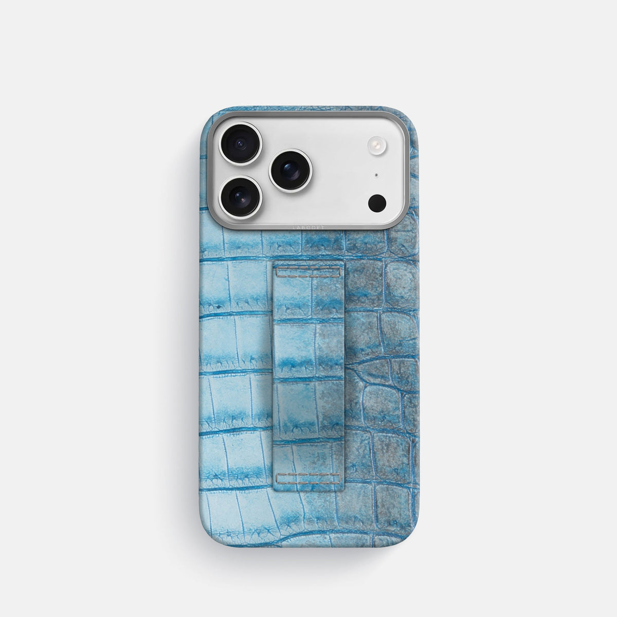Finger Case For iPhone 18 Pro In Himalayan Crocodile -1 | Ice-Blue-Steel